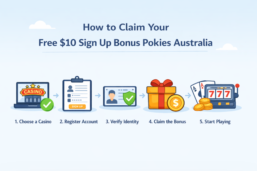 How to Claim Your Free $10 Sign Up Bonus Pokies Australia